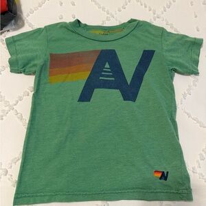 Aviator Nation Green AV Graphic Kids T-Shirt - Size 4